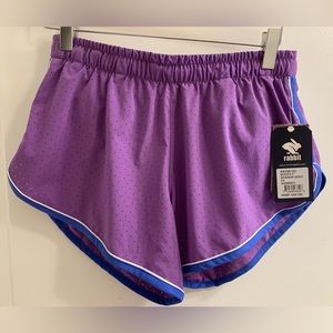 NWT Rabbit Repeats 4” Meadow Violet Running Shorts | XS